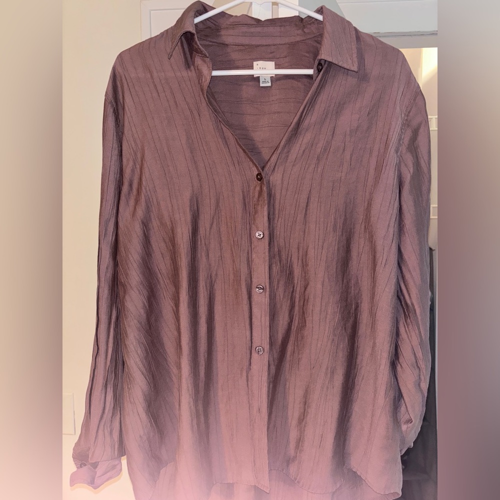 a new day Mauve Textured Blouse